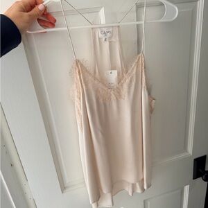 Cami NYC Pearl Silk Racer Charmeuse Top